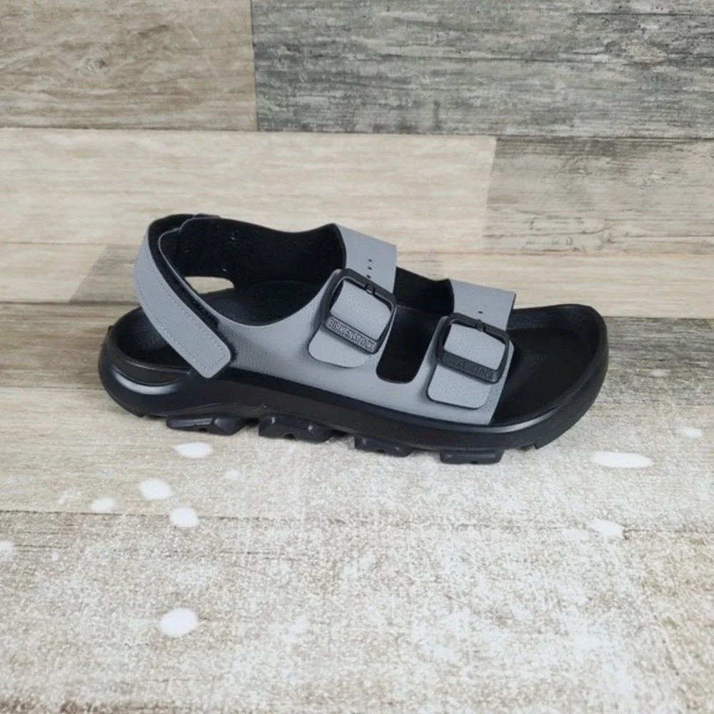 Birkenstock Mogami Terra Womens Sandals Sz 5 Apex Whale Gray Adjustable‎ Straps